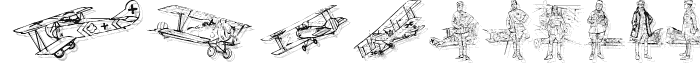 WW1 Planes font